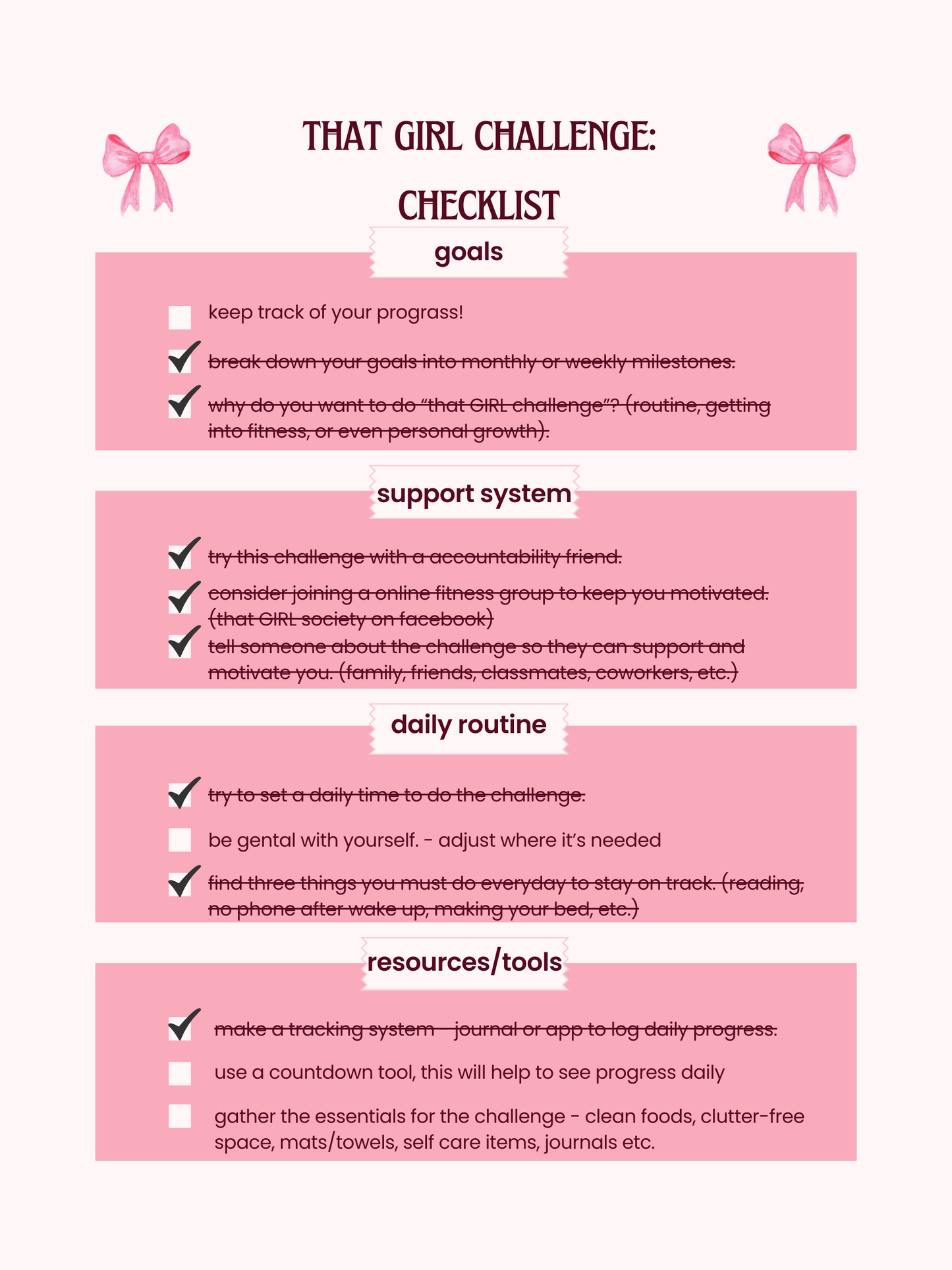 The Finest Checklist Prep