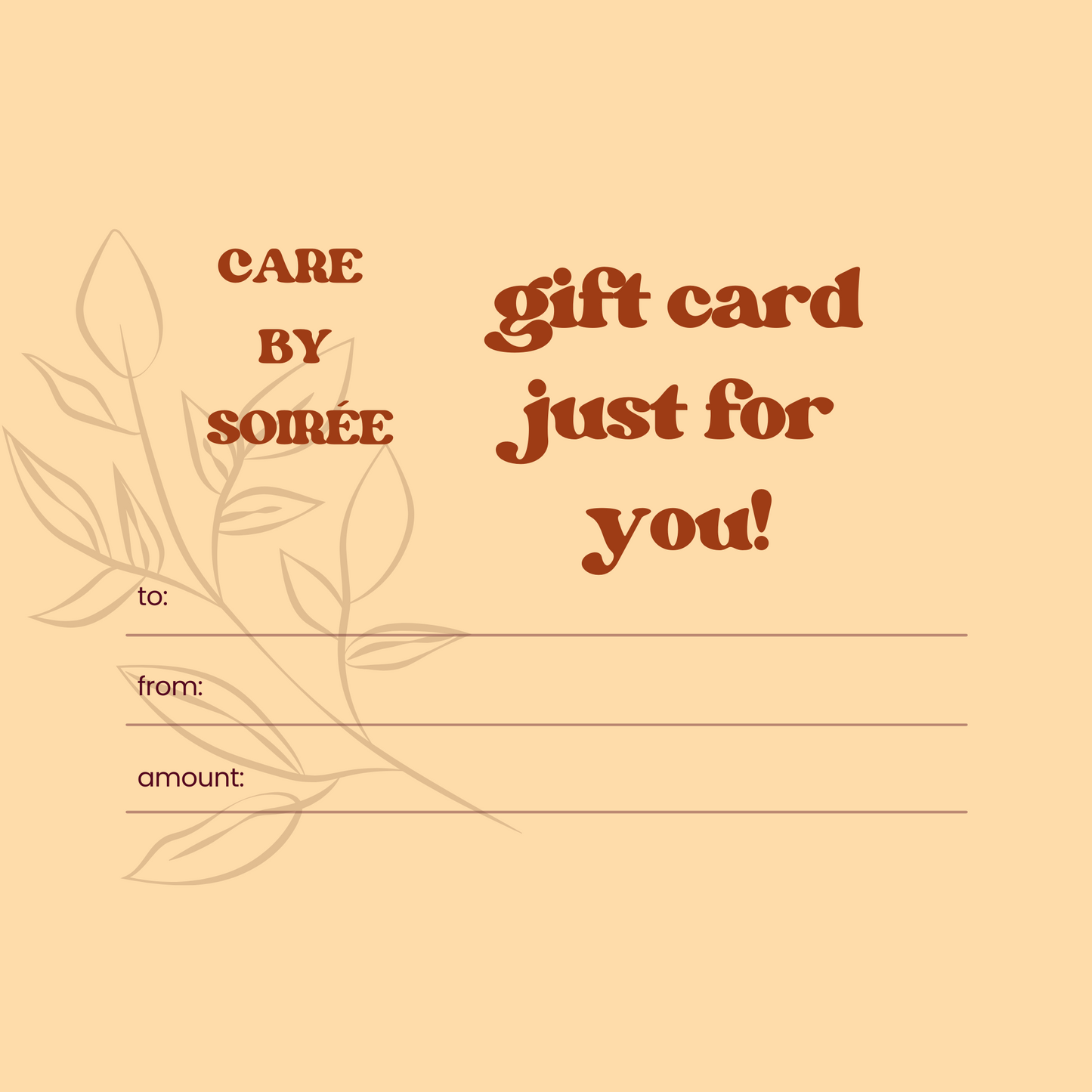 Care by Soirée gift card